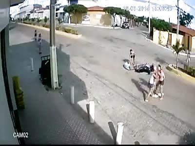 Elderly Woman Gets Struck Down Trying to Cross the Road