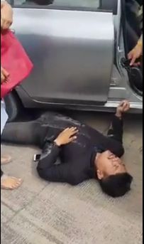 Debt Collector Gets Run Over by  Crazy Woman Driver
