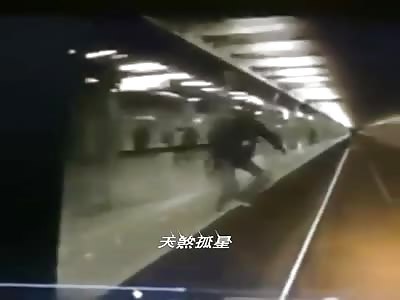 Train Drivers View of Mans Suicide Attempt