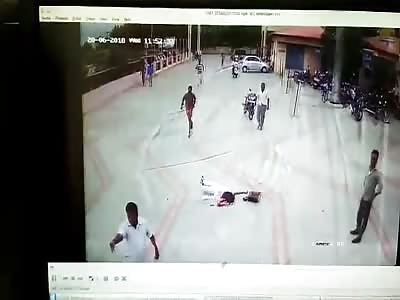 CCTV of Woman Savagely Hacked With Scythe in Front of Onlookers