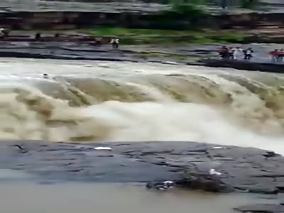 Indians Fall Down the Waterfall in Sultangarh