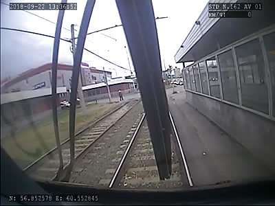 13 Year old Run Down by Tram in Yekaterinburg