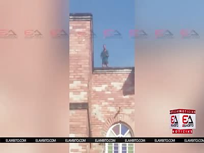Nutcase Jumps from the Top of Mental Hospital (Full Video)