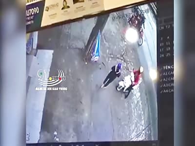 Motorcyclist Crushed