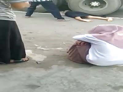 Girl Got Crushed Under Truck Tyre