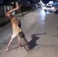 Dumb Bitch Gets Hit By a Car While Twerking in Street.