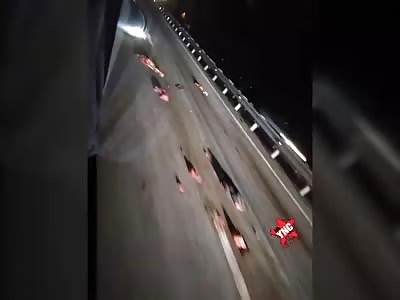 Shocking Brutal Accident.. Cars Keep Driving Over