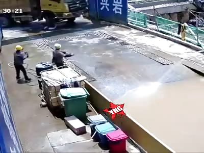 Young man crushed by truck