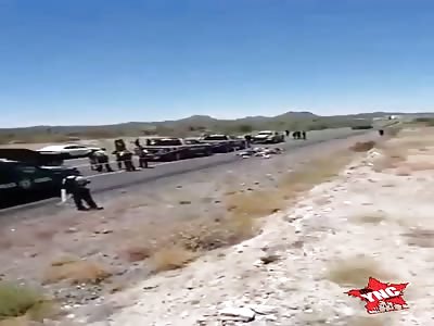 corpses piled on the Caborca-Sonoyta state highway