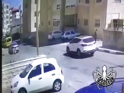 two girls were playing on the street, they were run over