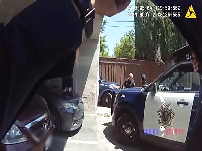 Bodycam Shows Police Shooting Man After Driving Stolen Car into Office
