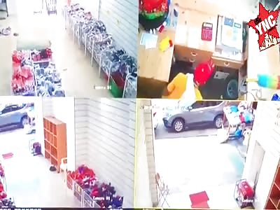 Various angles of store robbery and murder.