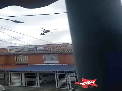 Combat helicopter shoots citizens in Colombia