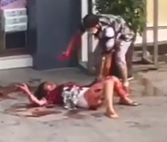 Woman Brutally Hacked Up In Public