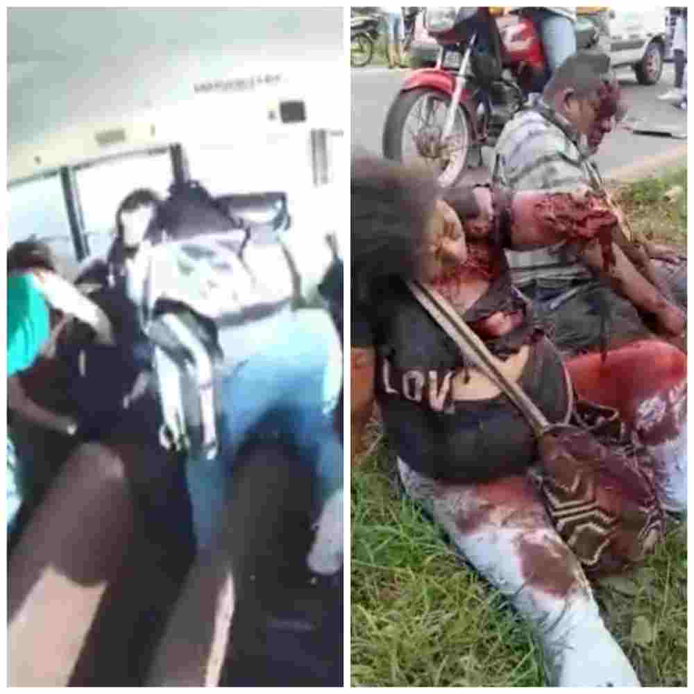 Brutal accident with school transport (full video)