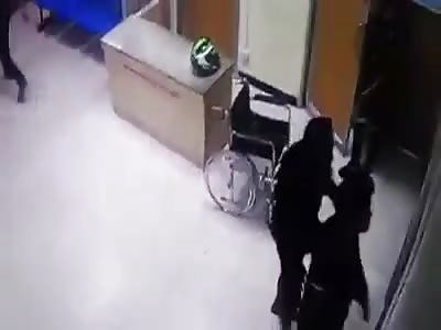 They arrive at the hospital to finish off the victim