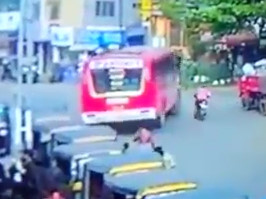 CCTV footage of motorbike accident