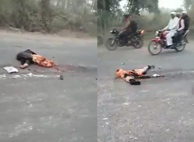 Scooter Female Ripped in Half after Accident