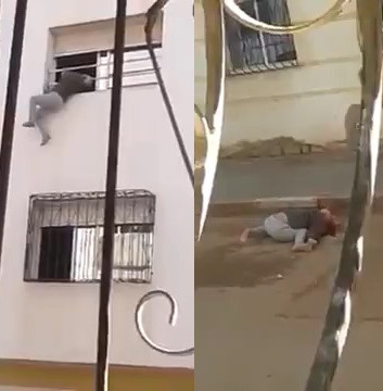 LIVE SUICIDE: Man jump to his death 