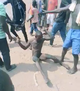 Short Video of African Thief Punished for Stealing