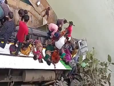 Bus Crashes Into River! 