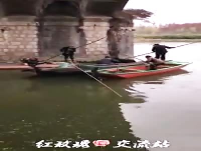 Man caught floating in a river