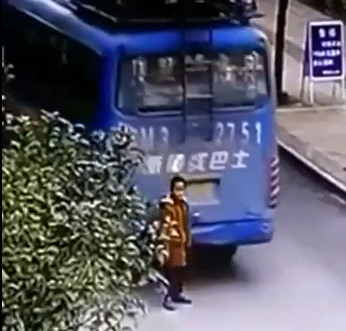 Elderly lady crushed by bus