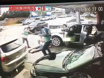 CCTV MURDER: Man takes more than 20 shots 