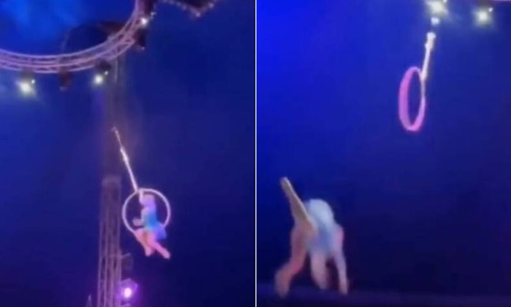 MEXICO: Acrobat Falls From a Height of More than 5 Meters