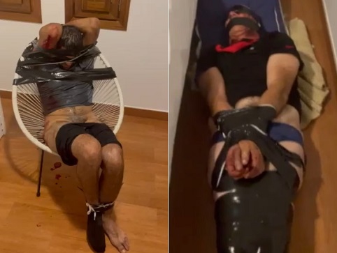 Taped Up Hostages Being Mindfucked Before Execution 