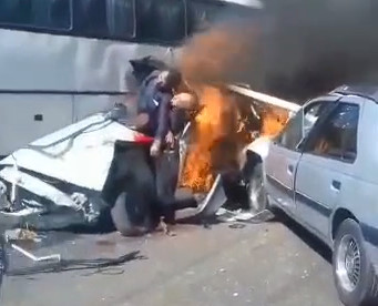 Gruesome Video Shows Couple Burned Alive After Crash
