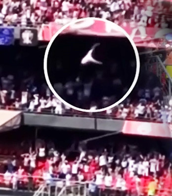 Soccer Fan Falls 40 ft From The Top Tier Of a Brazilian Stadium