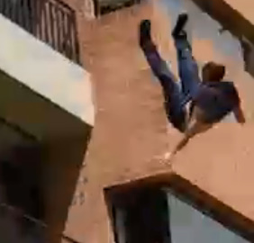 HOLY SHIT! Man Dies Instantly after Jumping off Height 