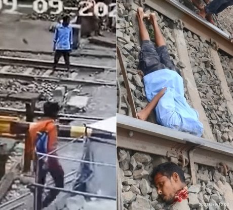 Man Lays Down on Tracks and Ends it All {CCTV & Aftermath}