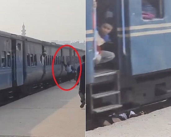Man Falls Off Speeding Train , Dragged to Gruesome Death
