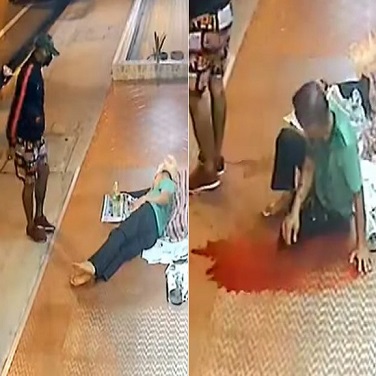 Shocking CCTV Shows Man Repeatedly Kicking Homeless Man In The Face