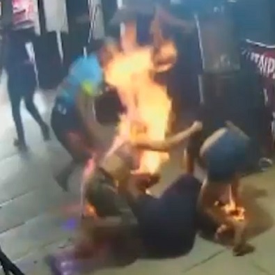 Drunk Woman Set Ablaze During Dispute