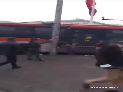 Woman's Head Blown Off When Bus Pinned Her To A Pole.