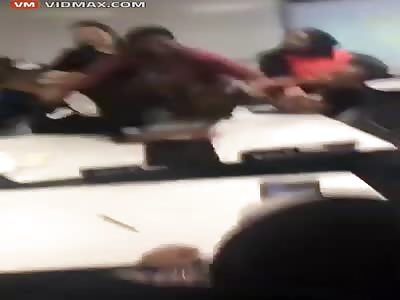 Two Black Girls Fighting At A Job Interview In Chicago