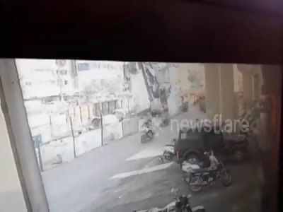70 feet long crane crashed in India