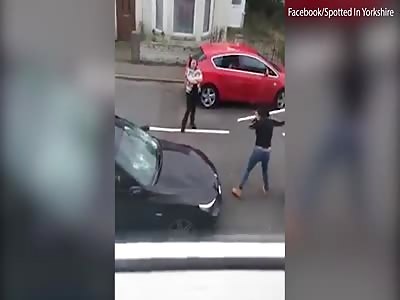 Angry woman smashes her partner's Â£30,000 BMW with a metal pole