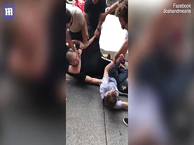 Row over a parking space erupts into an eight-man brawl