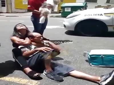 Woman Placed A Guy In Jiu Jitsu Choke Hold Until Cops Came
