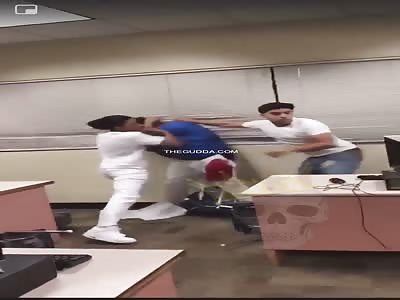 Dude Got Jumped And Hit With Every Object In The Classroom