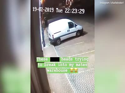 Burglar rips gate off wall and crushes accomplice