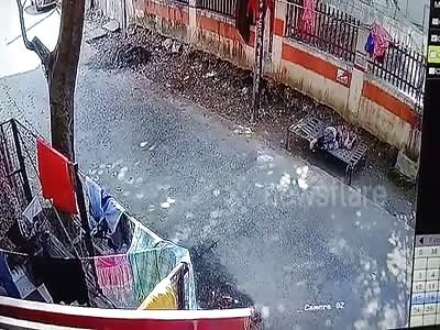 CCTV visuals of how a biker runs over the 3 year old girl