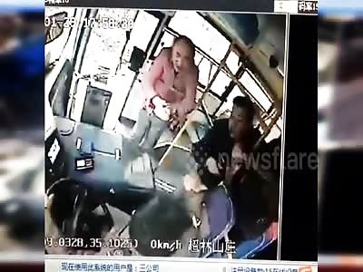Chinese woman chokes driver with scarf ....