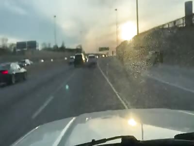 Guy Captures Major Accident On Camera After Following A Drunk Driver!