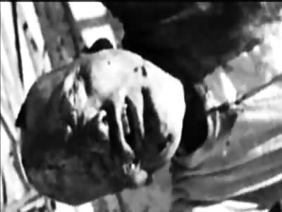 New execution of Mussolini by kurd rebels hanging then burning alive