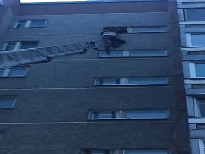 A man fell from the 9th floor, Yekaterinburg, Russia